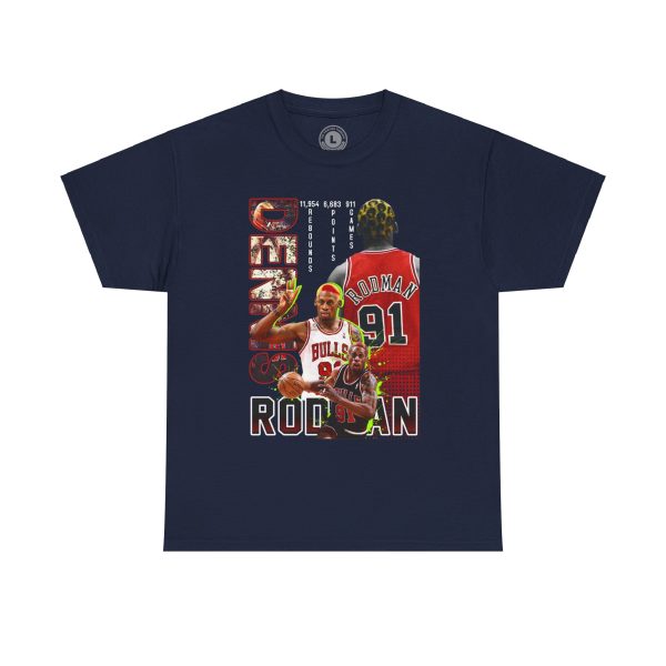Dennis Rodman "Rebound King" T-Shirt – Chicago Bulls Icon - Image 2