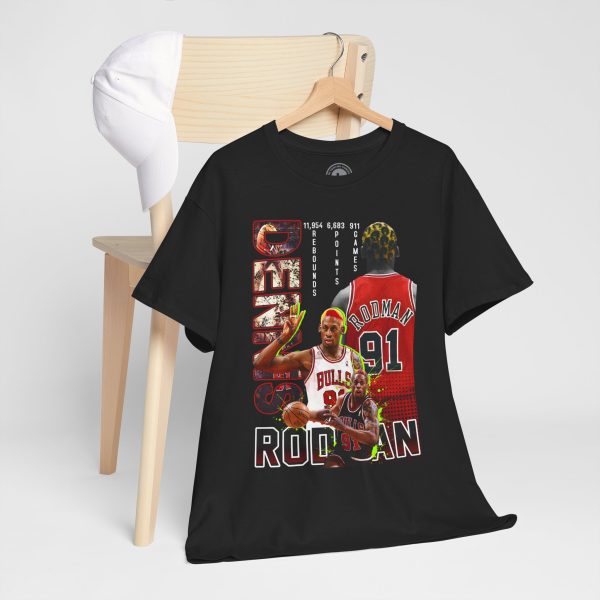 Dennis Rodman "Rebound King" T-Shirt – Chicago Bulls Icon - Image 8